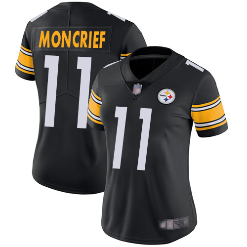 Women Pittsburgh Steelers Football #11 Limited Black Donte Moncrief Home Vapor Untouchable Nike NFL Jersey->women nfl jersey->Women Jersey